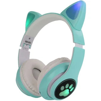 Audífonos Inalámbricos/Cable On Ear - CAT con orejas de gato y patitas RGB.