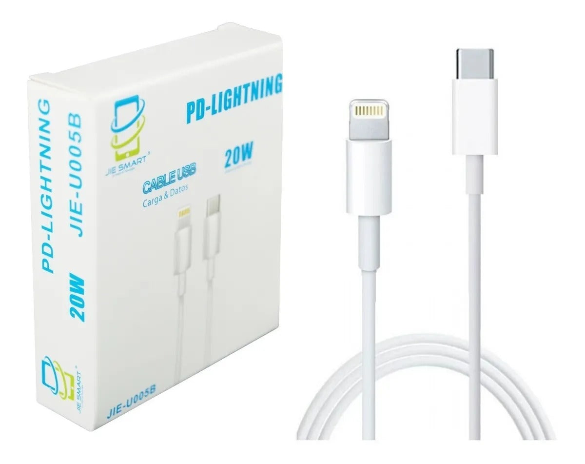 Cable USB carga rápida Lightning 20W | 1 metro